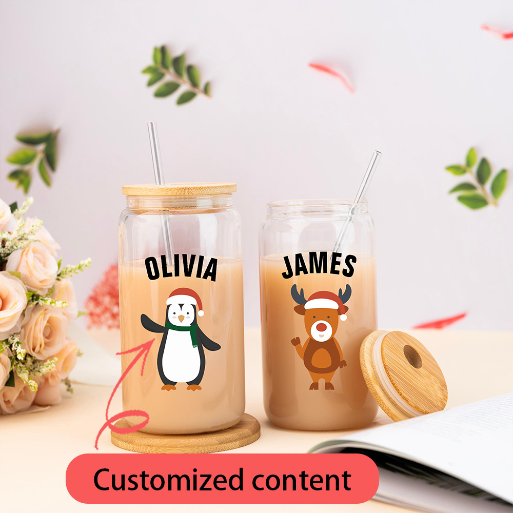 Coffee Equipment Gift - Vaso Personalizado Navideño para Beber, Botella