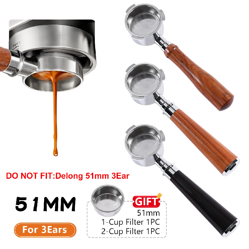 Hero Coffee Equipment - Portafiltro sin fondo para café, 51mm,
