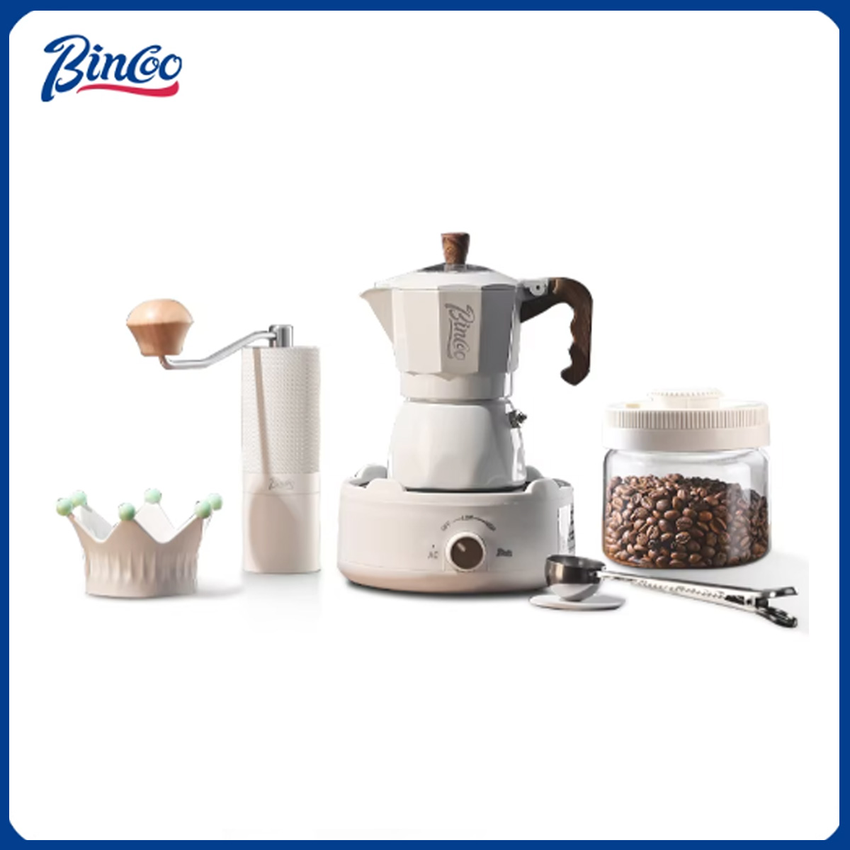 Coffee Equipment At Home - Cafetera Moka de doble válvula Bincoo,