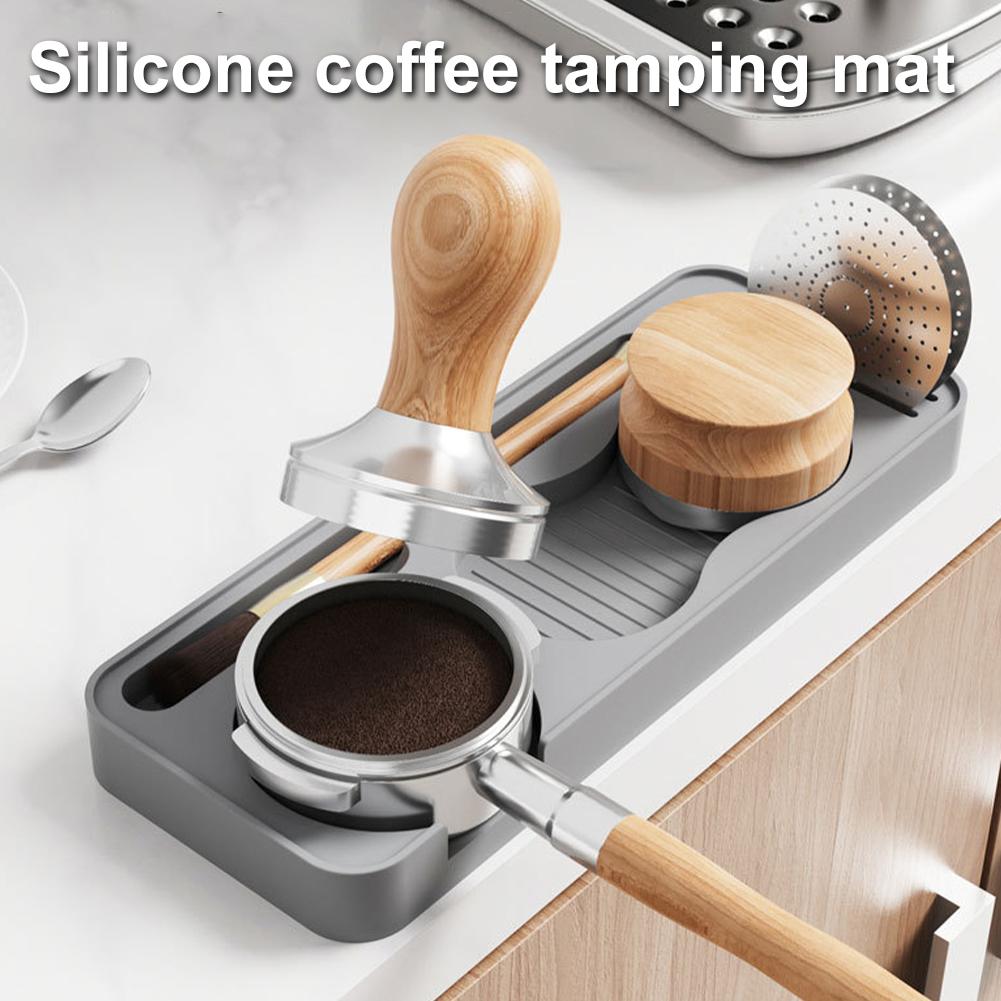 Coffee Equipment Organizer - Almohadilla de silicona antideslizante para café