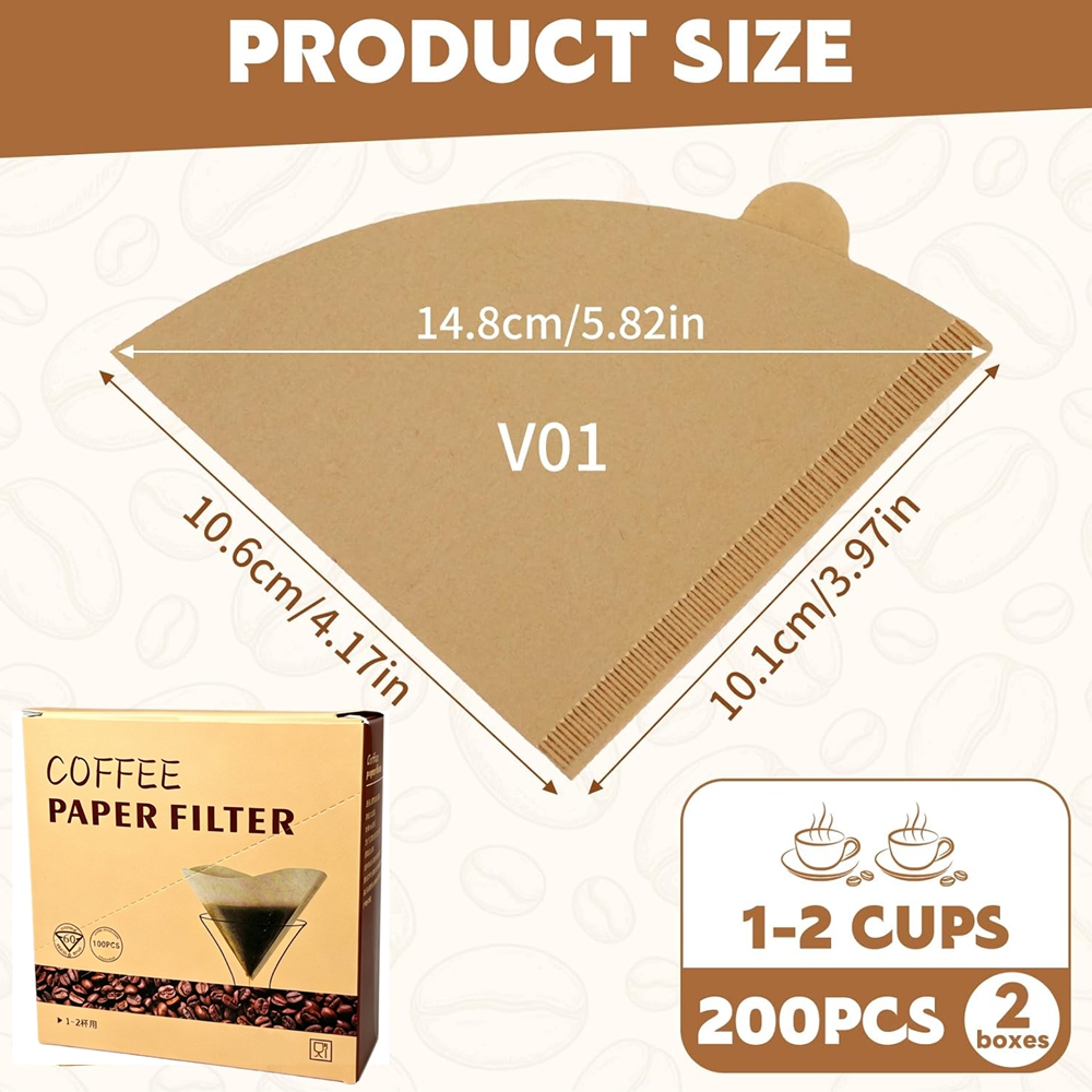 Filtros de Café, 200 Unidades, - Coffee Equipment Cleaner reseña y precio