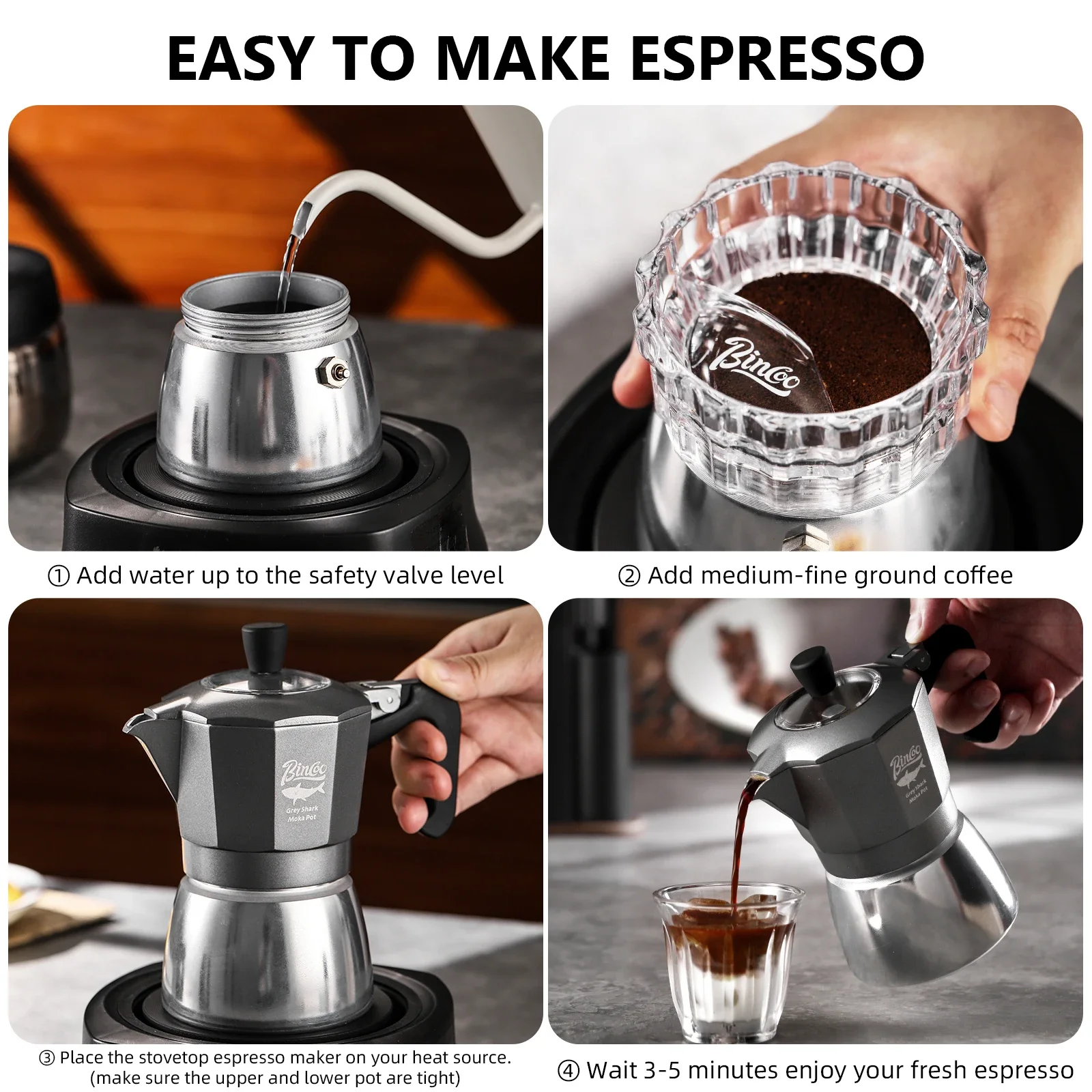 Cafetera Moka Bincoo de 2 Taza - Hero Coffee Equipment reseña y precio