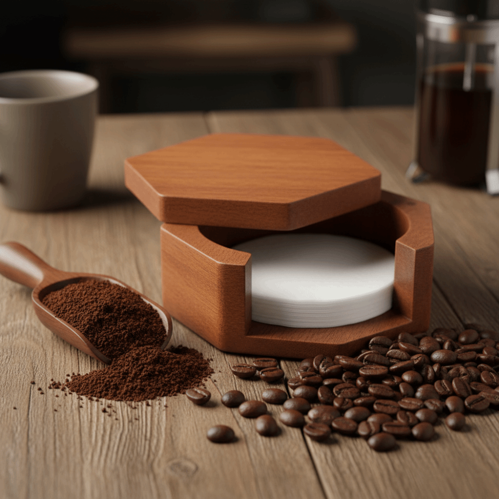 Caja de papel de filtro de caf - Coffee Equipment Organizer reseña y precio