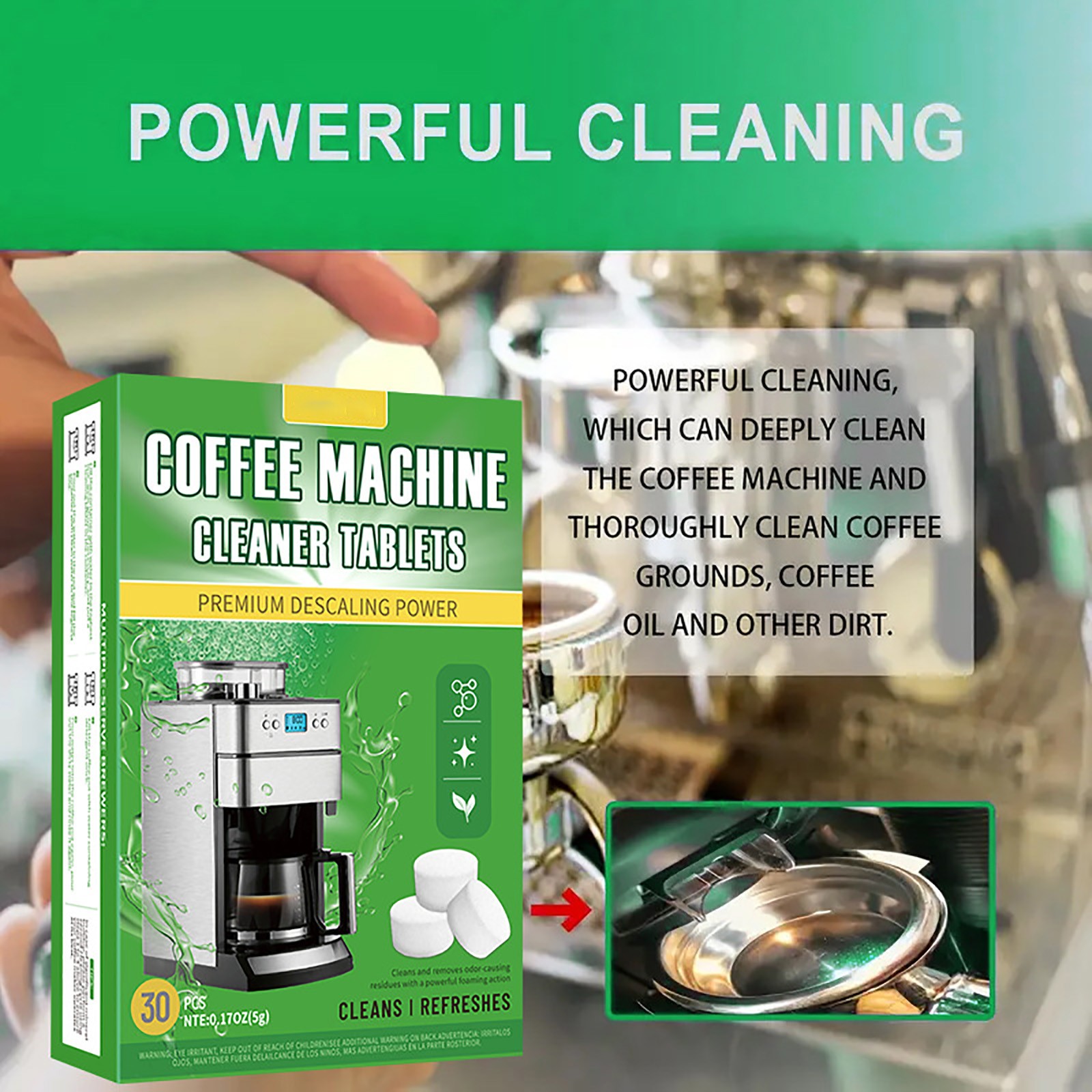 Tableta de limpieza para máqui - Coffee Equipment Cleaner reseña y precio