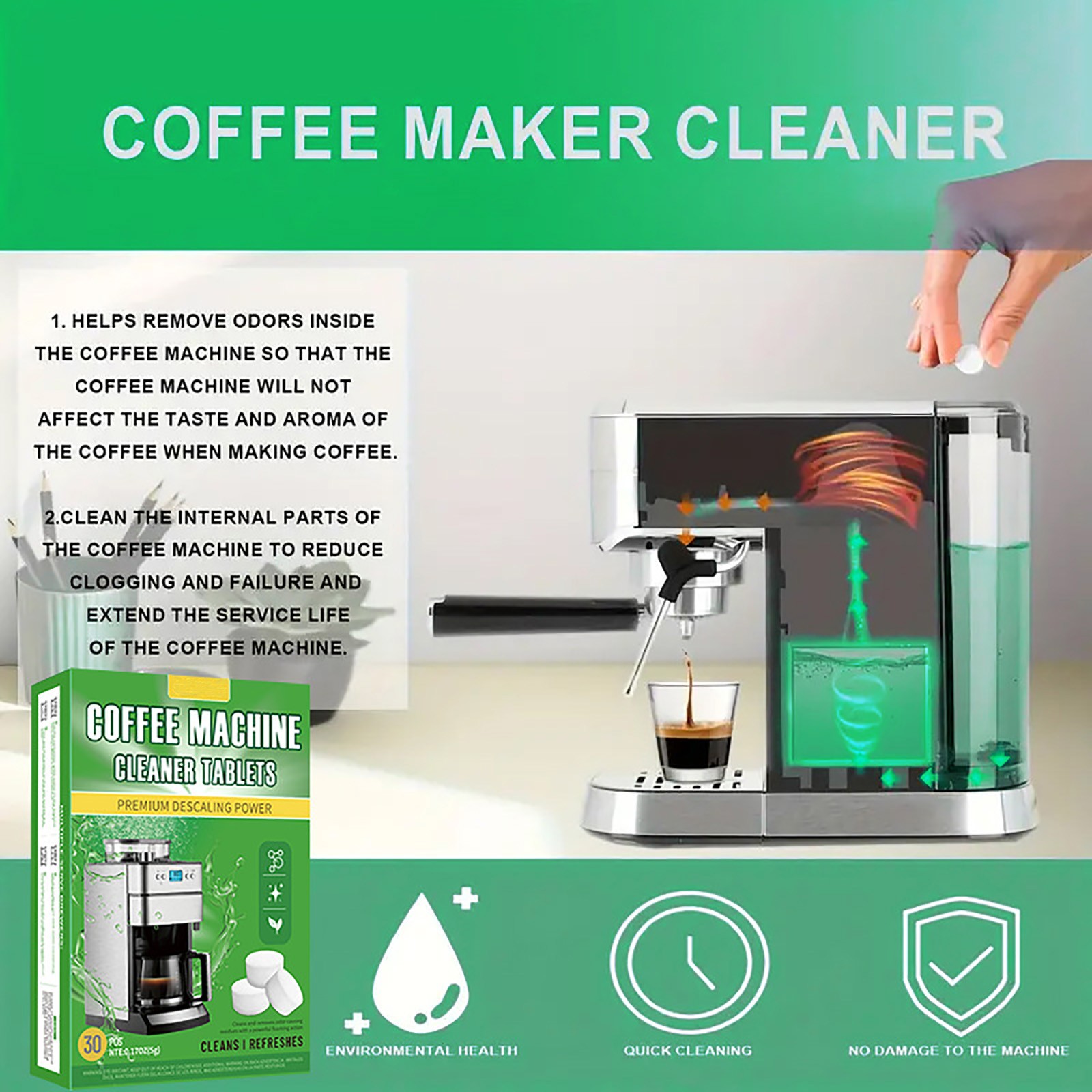 Tableta de limpieza para máqui - Coffee Equipment Cleaner reseña y precio