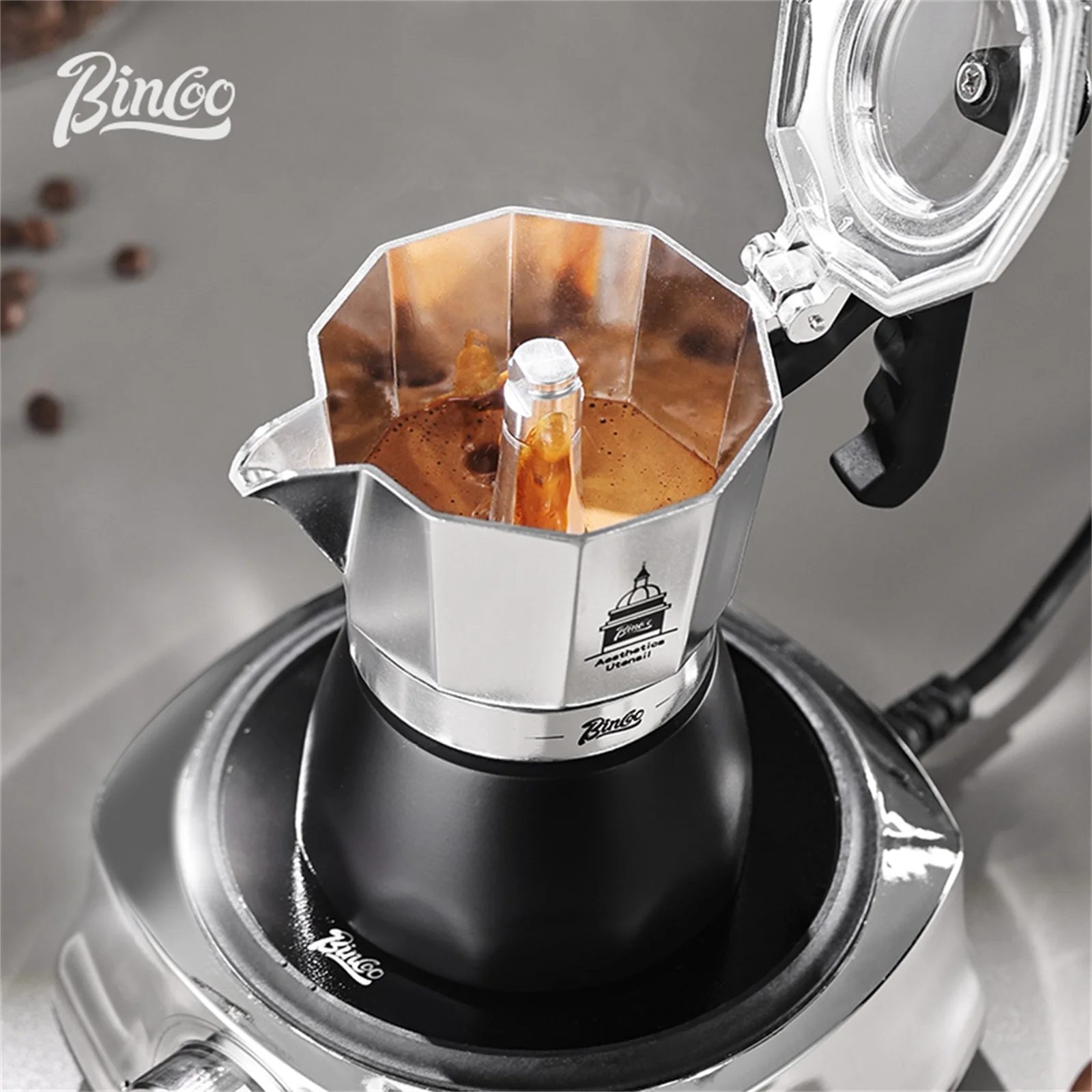 BINCOO Olla Moka de doble válv - Hero Coffee Equipment reseña y precio