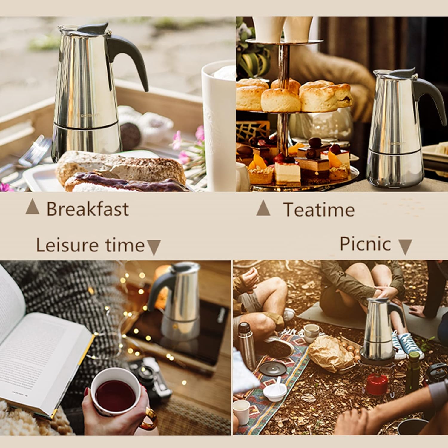 4/6/9 tazas Moka Pot Caffe Taz - Hero Coffee Equipment reseña y precio
